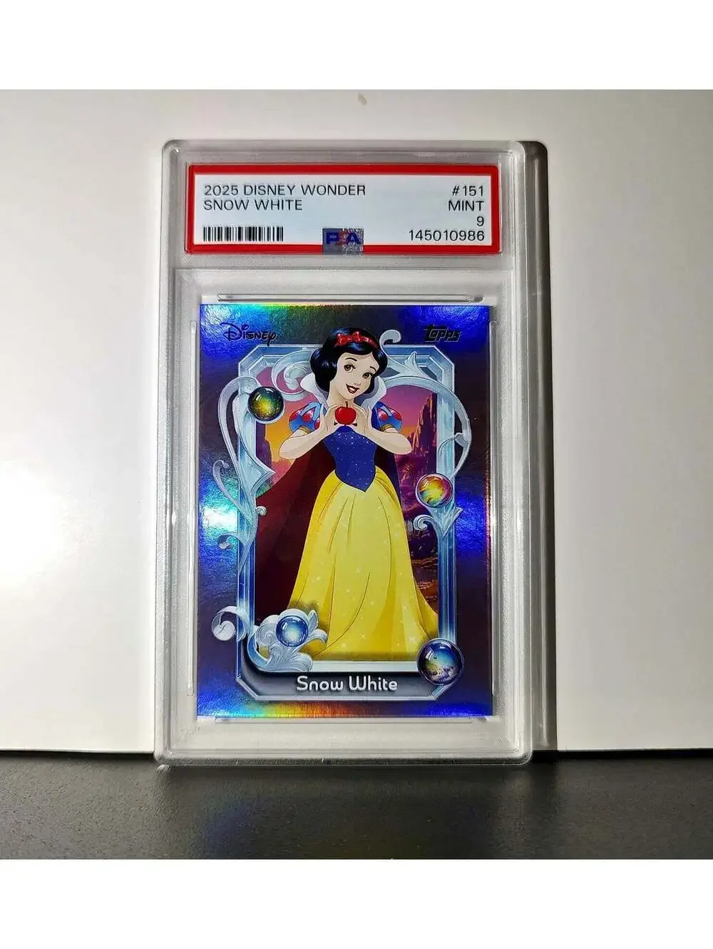 Snow White  2025 Topps Disney Cartoon Princess #151 Card PSA 9